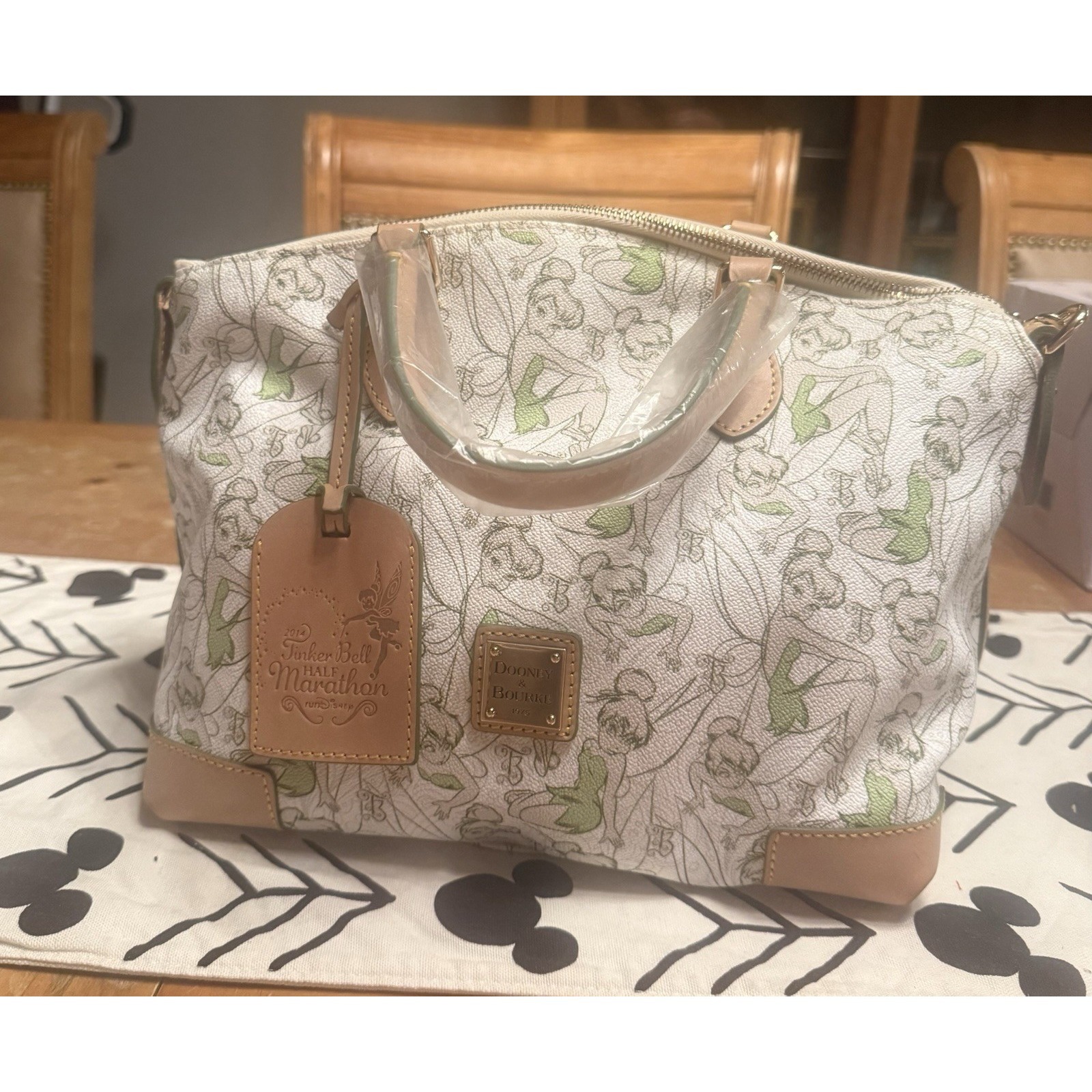 Disney Dooney & Bourke Tinkerbell Half Marathon Crossbody Purse Bag 2014 - Nwt